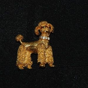 COPY - Nemo Signed Small Gold Tone Poodle Pin